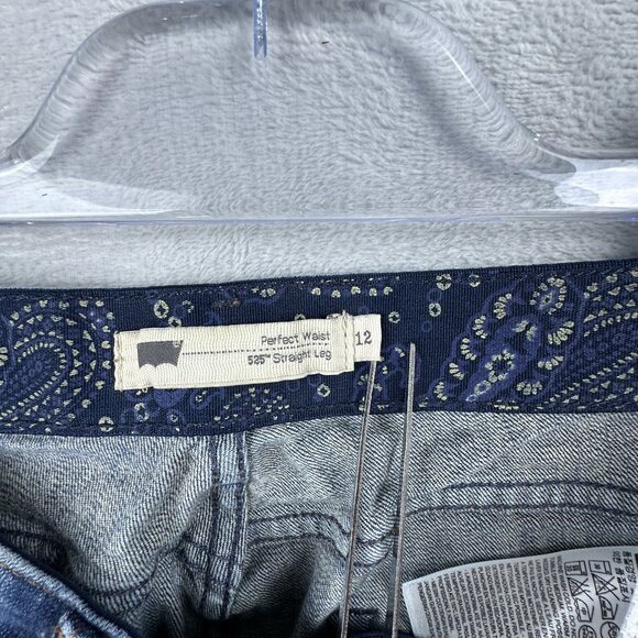Levi Strauss & Co. 525 Straight Leg Jeans Perfect Waist Womens Size 12 Blue - Picture 7 of 13